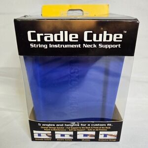 Music Nomad Cradle Cube String Instrument Neck Support, MN206, Blue